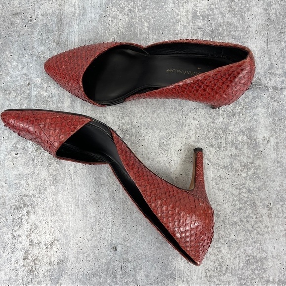 Rebecca Minkoff Paprika Python Brie D’Orsay Pumps - Picture 8 of 13